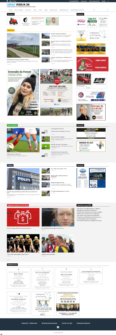 Design af nyheds potal til Lokalt Indblik
