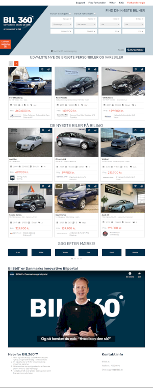 BilforhandlerBil 360 - Design af hjemmeside