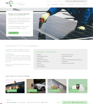 El-installation og solcellerTP El-installation - hjemmeside design