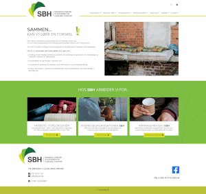 Forening for hjemløseDesign af hjemmeside: SBH Boformer